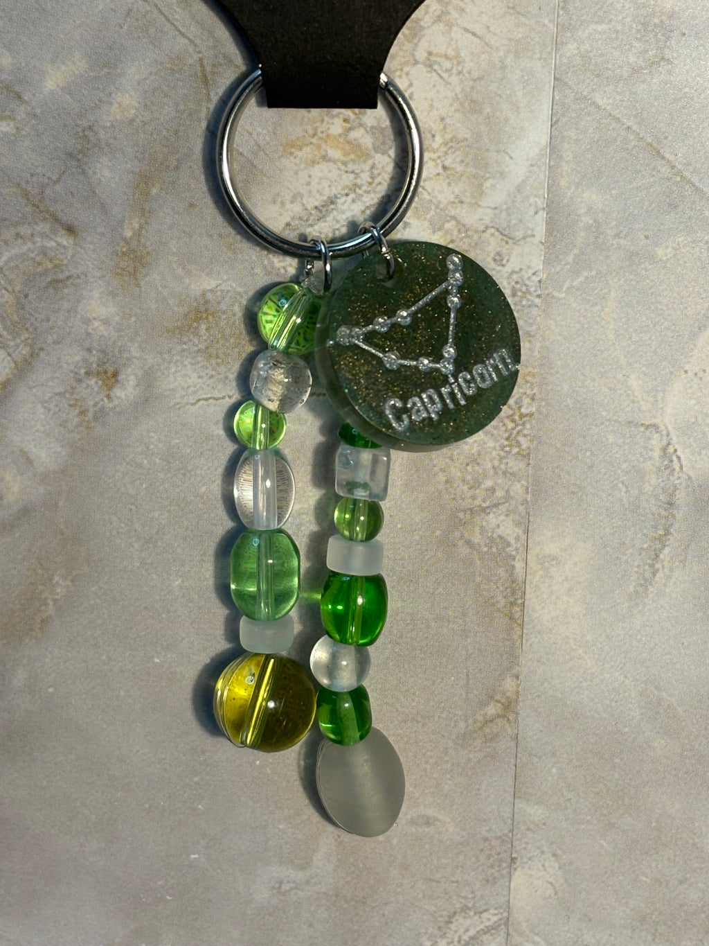 Birthstone Zodiac Keychain – Horoscope Gemstone Charm Accessory