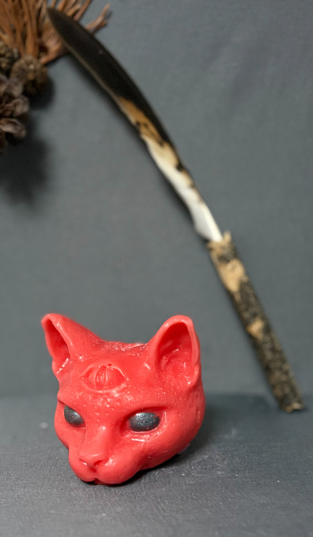 Eye of Horus Cat Head Candle