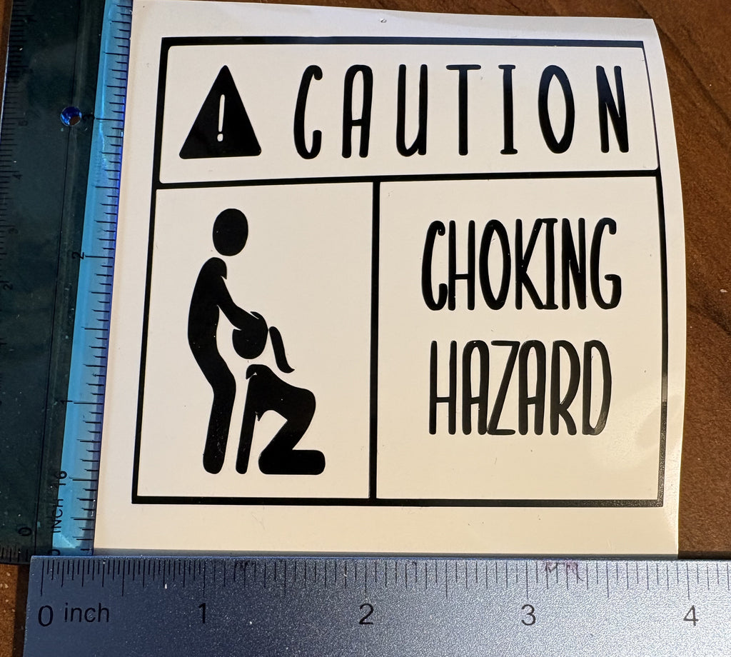Choking Hazard Vinyl Decal