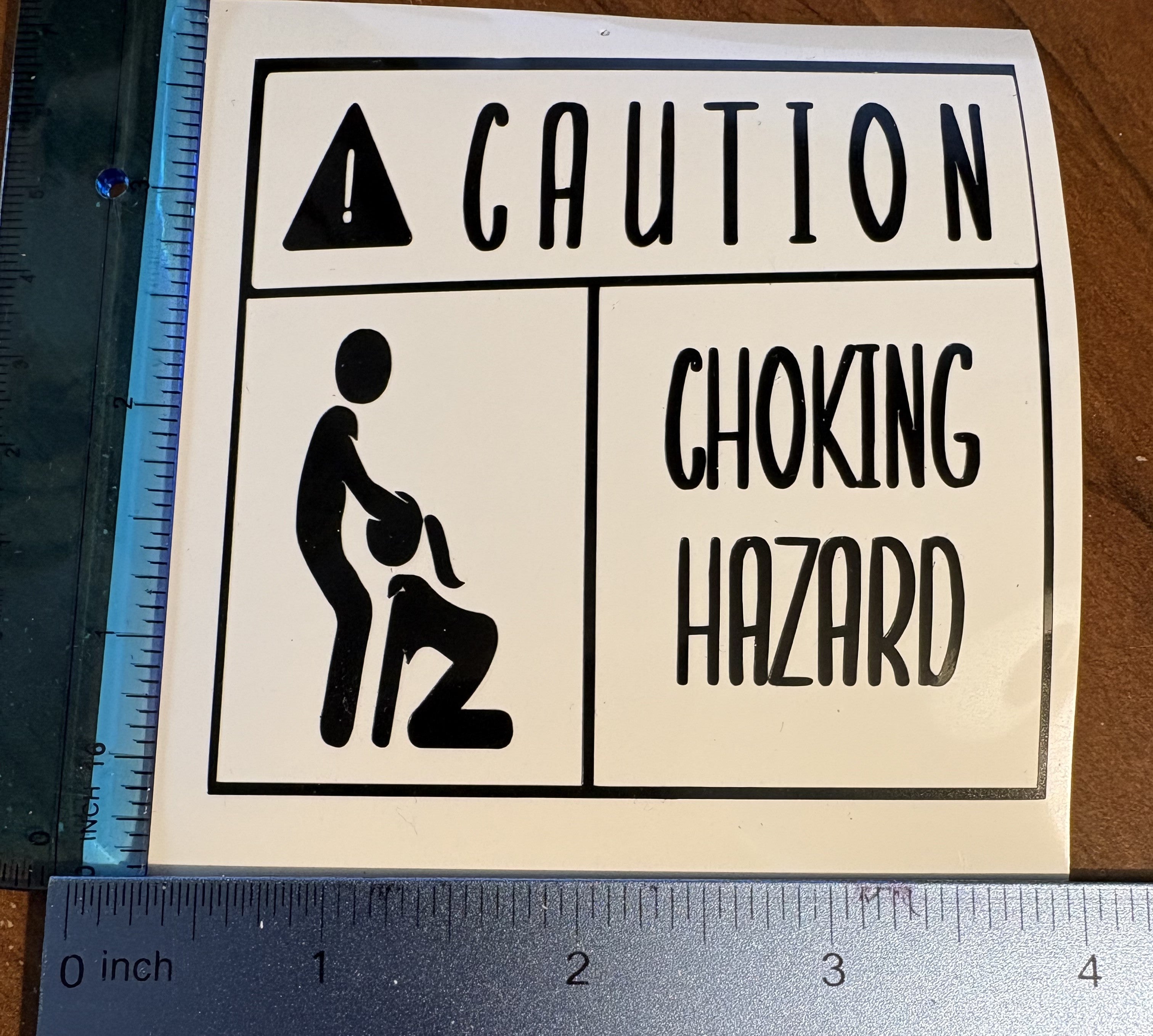 Choking Hazard Vinyl Decal