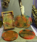 Handcrafted Resin Coaster Set – Decorative Drink Coasters for Home