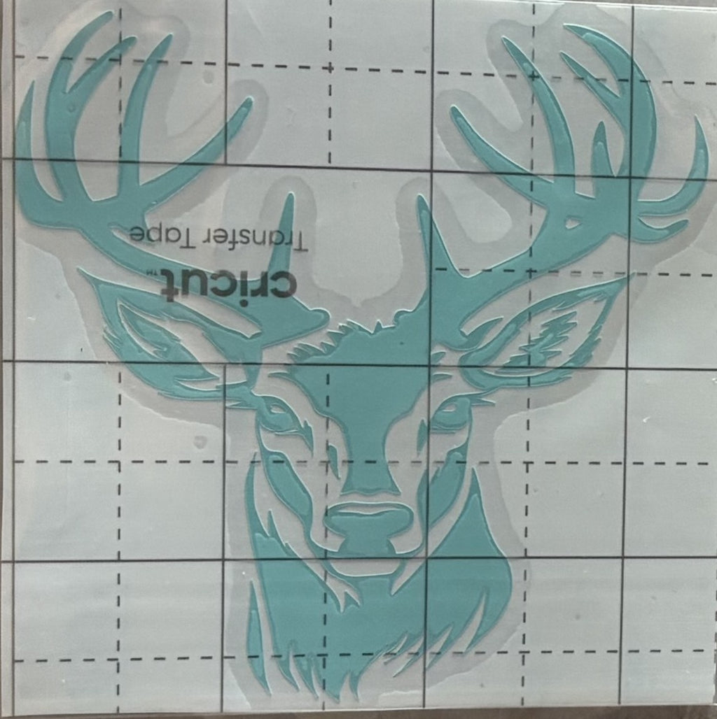 Tribal Buck Deer Vinyl Decal – 4x4 Inch Nature-Inspired Geometric Sticker