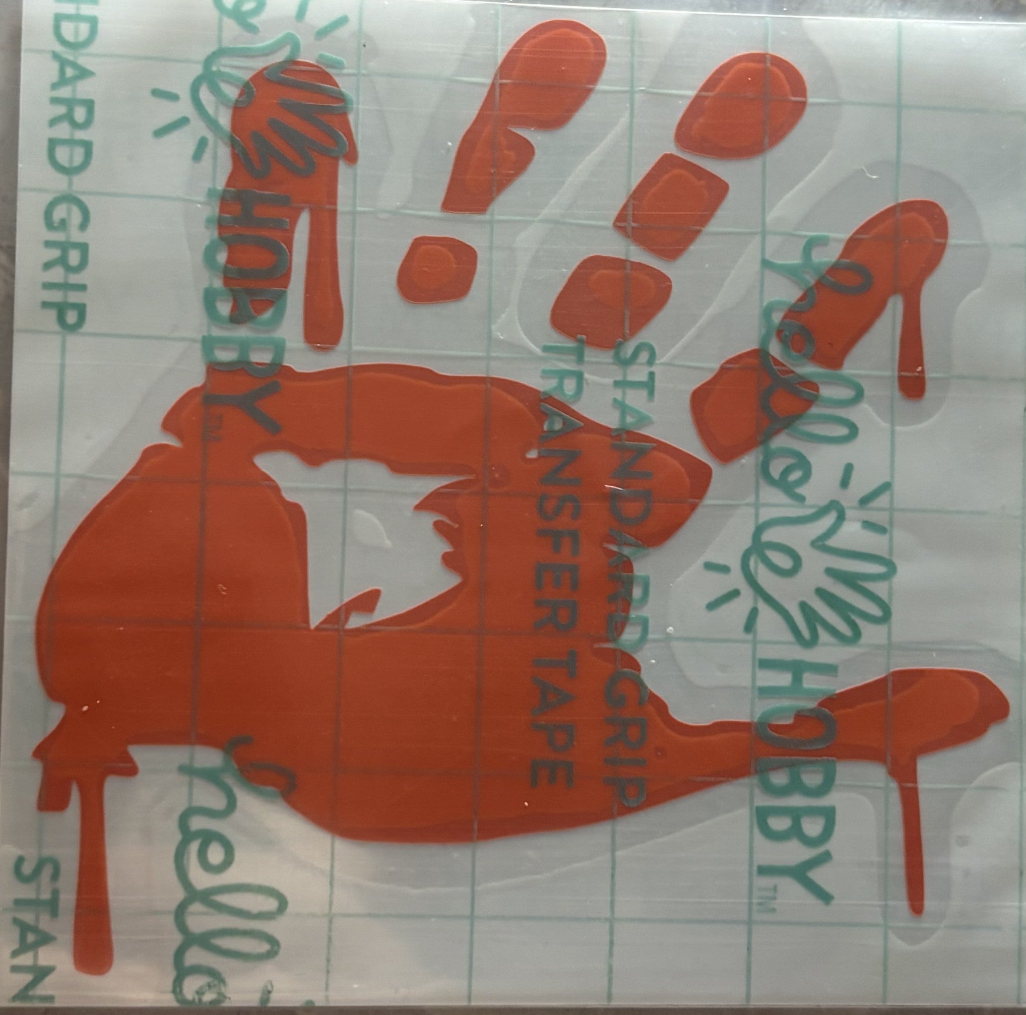 Bloody Hand Print Vinyl Decal – 4x4 Inch Horror Halloween Sticker