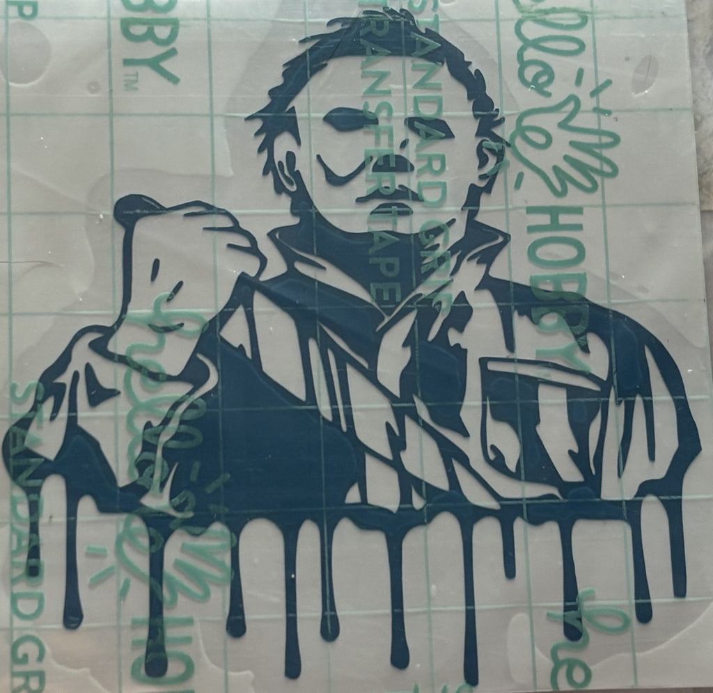 Michael Myers Horror Vinyl Decal – 4x4 Inch Slasher Movie Inspired Sticker
