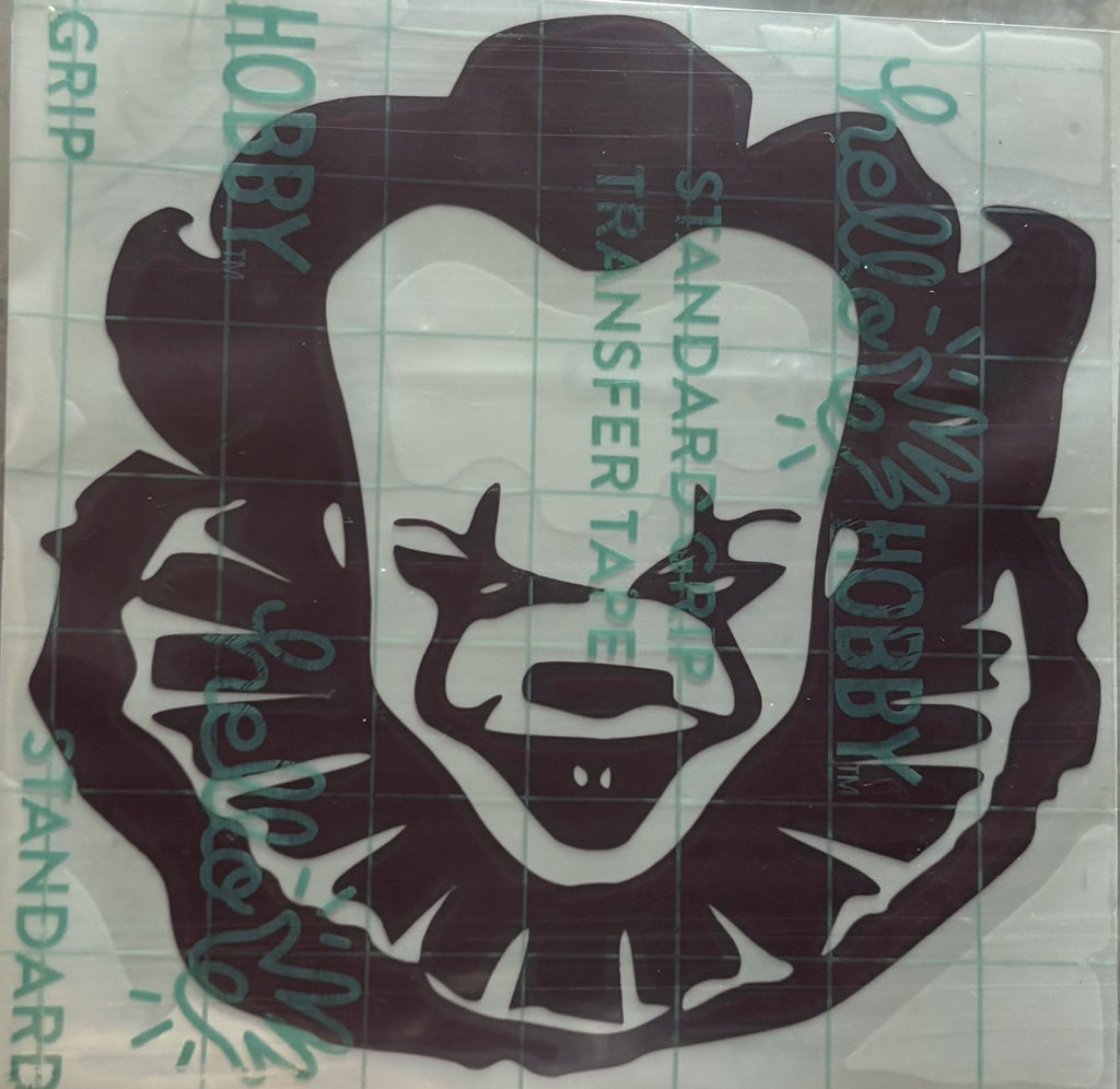 Pennywise Horror Vinyl Decal – 4x4 Inch Clown Movie Inspired Sticker
