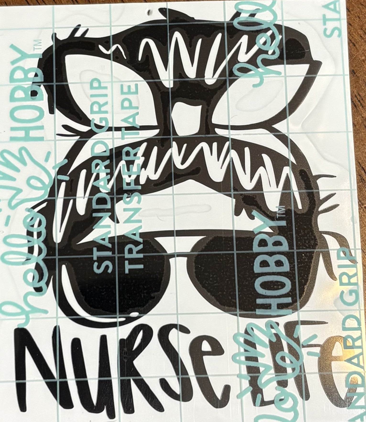 Nurse Life Messy Bun & Sunglasses Vinyl Decal – 4x4 Inch Healthcare Sticker