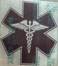EMT Star of Life Vinyl Decal – 4x4 Inch Emergency Medical Technician Sticker