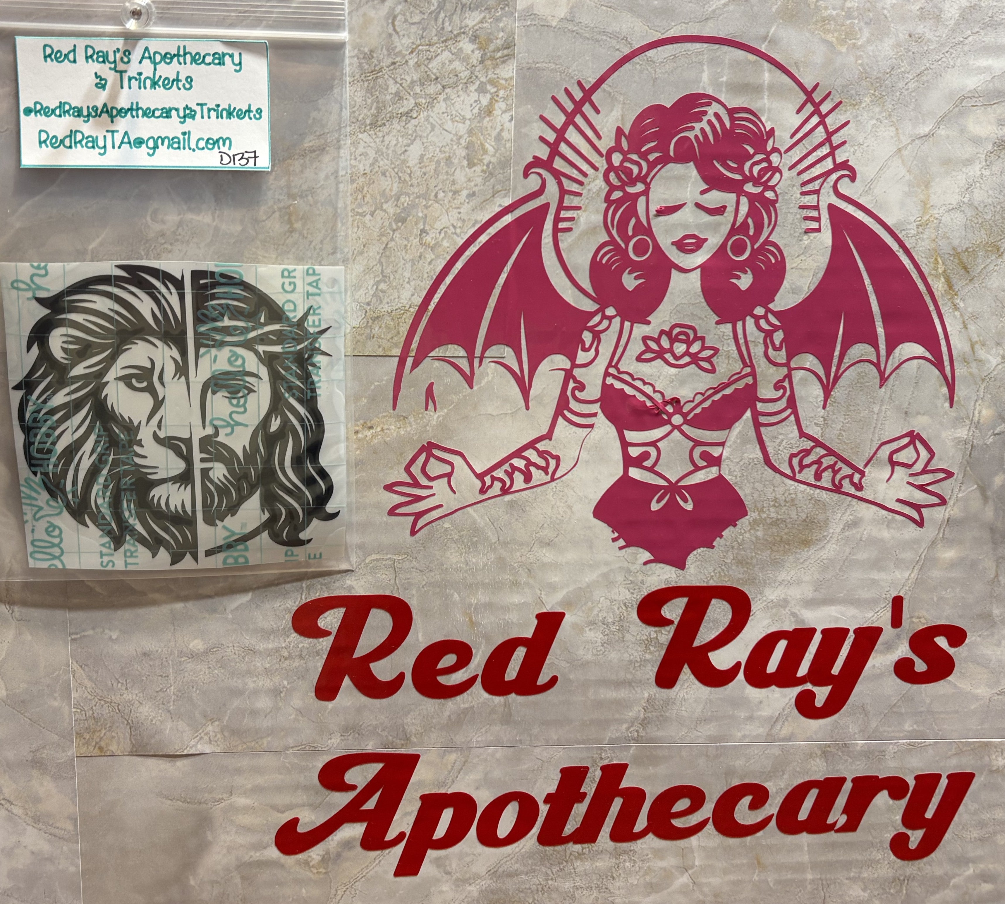 Lion & Savior Face Vinyl Decal – 4x4 Inch Faith-Inspired Christian Sticker