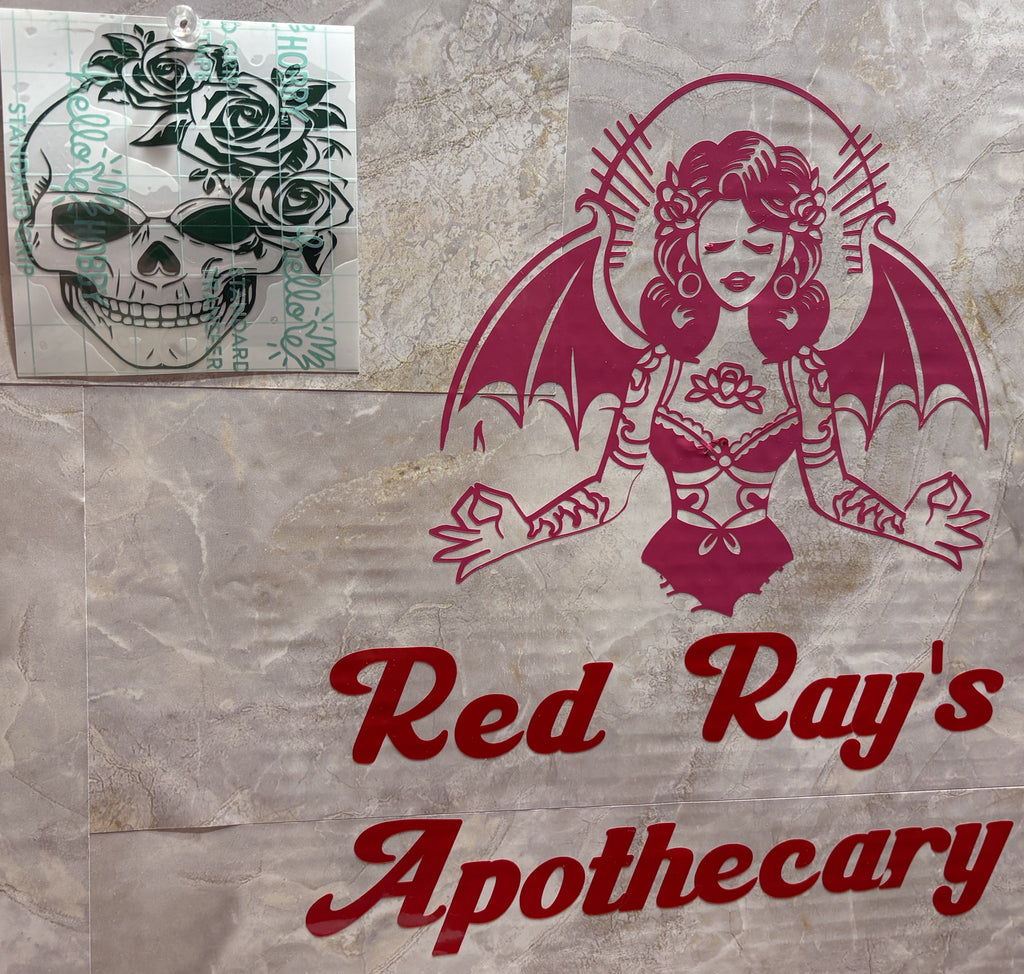 Skull with Roses Vinyl Decal – 4x4 Inch Gothic Floral Sticker