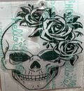 Skull with Roses Vinyl Decal – 4x4 Inch Gothic Floral Sticker