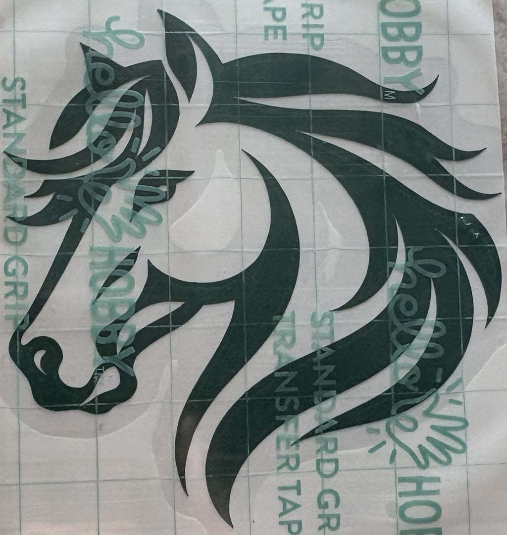 Tribal Horse Head Vinyl Decal – 4x4 Inch Geometric Equine Sticker