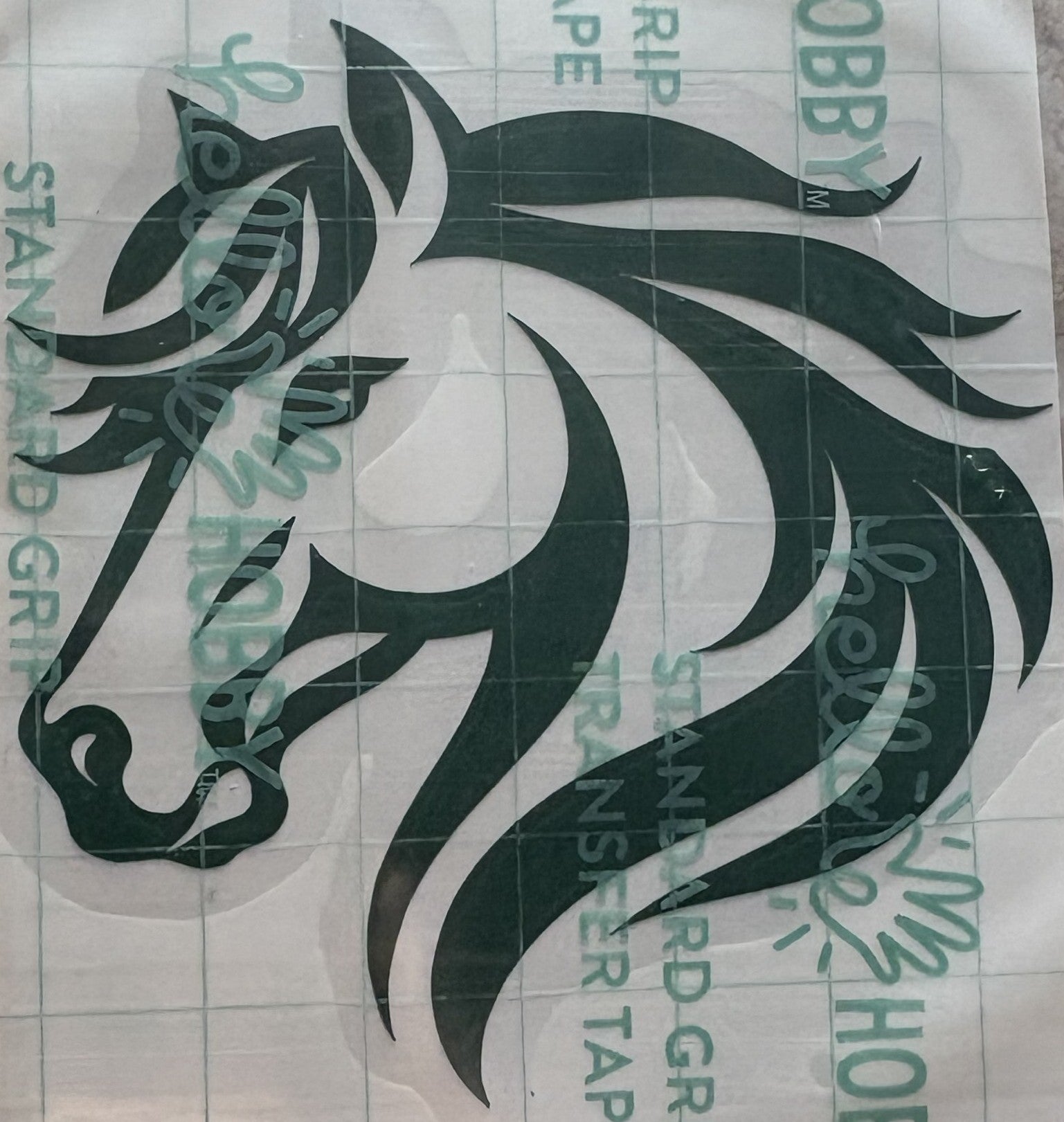 Tribal Horse Head Vinyl Decal – 4x4 Inch Geometric Equine Sticker