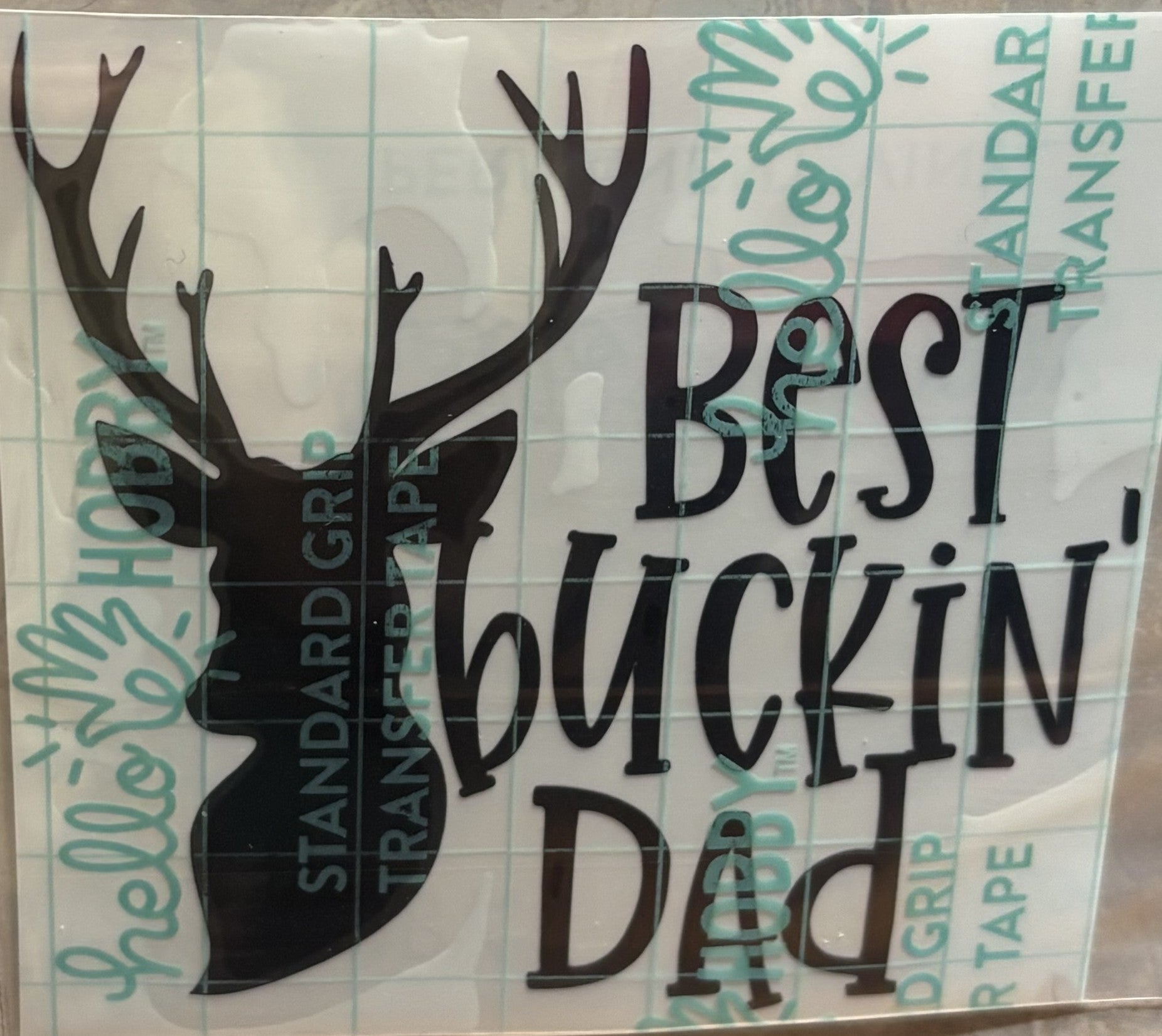 Best Buckin' Dad Vinyl Decal – 4x4 Inch Deer Head Father's Day Sticker