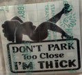 Don't Park Too Close, I'm Thick – 4x4 Inch Pin-Up Vinyl Decal