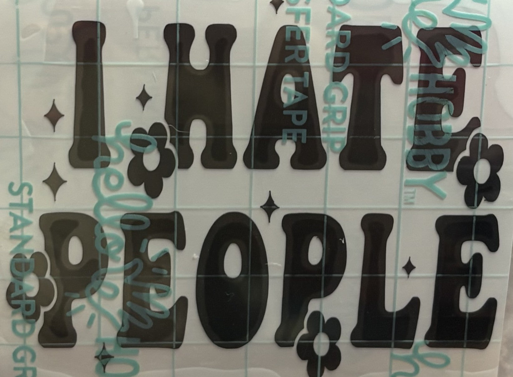 I Hate People Daisy Decal – 4x4 Inch Funny Floral Vinyl Sticker