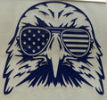 Patriotic Eagle with American Flag Sunglasses Vinyl Decal – 4x4 Inch USA Pride Sticker