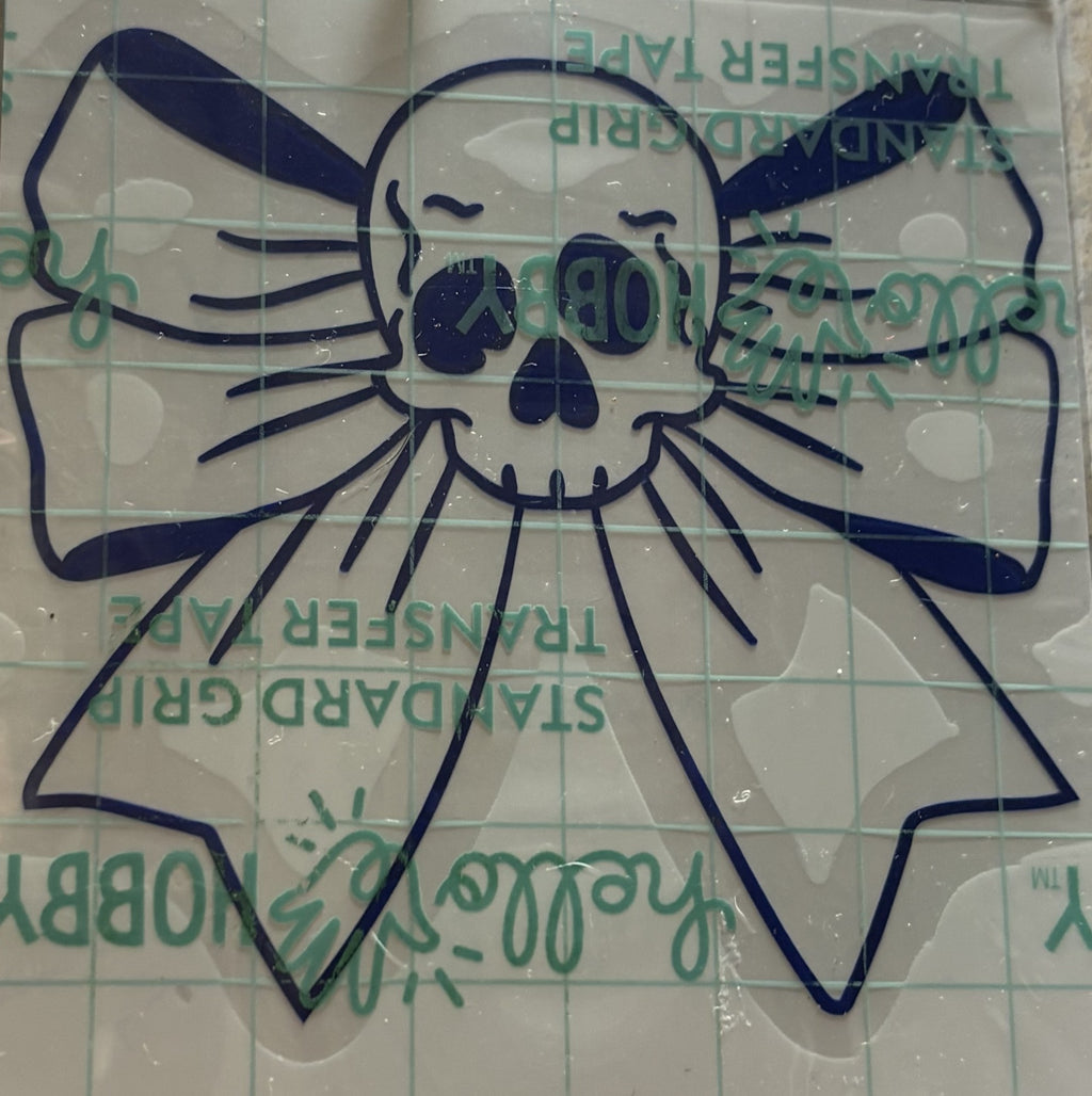 Skull Bow Vinyl Decal – 4x4 Inch Gothic Coquette Sticker