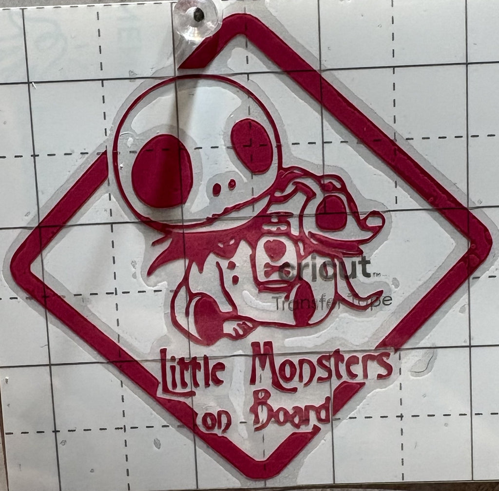 “Little Monsters On Board” Jack & Zero Baby NMBC Vinyl Decal – 4x4 Inch Halloween Car Sticker