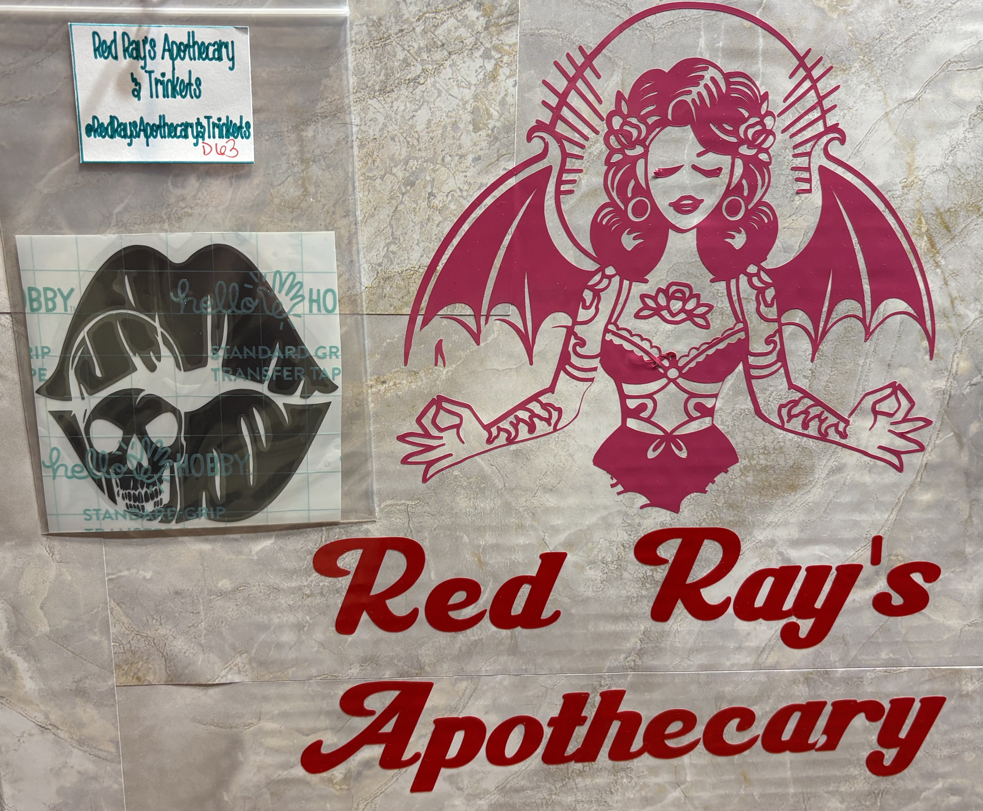 Skull Kiss Vinyl Decal – 4x4 Inch Gothic Lips Sticker