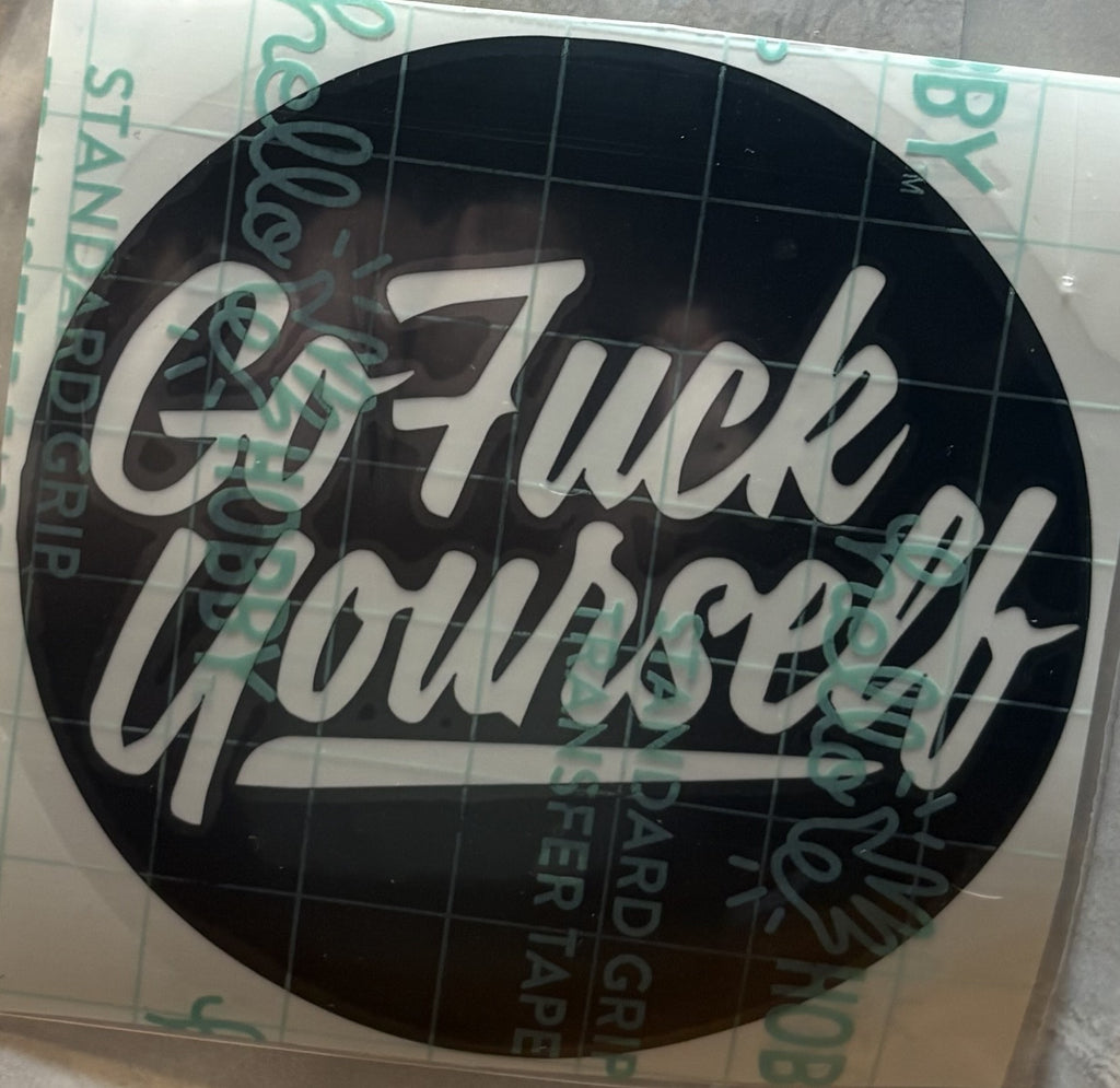 Go F*** Yourself Vinyl Decal – 4x4 Inch Funny Sarcastic Sticker