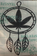Dreamcatcher with Leaf Design Vinyl Decal – 4x4 Inch Boho Nature-Inspired Sticker