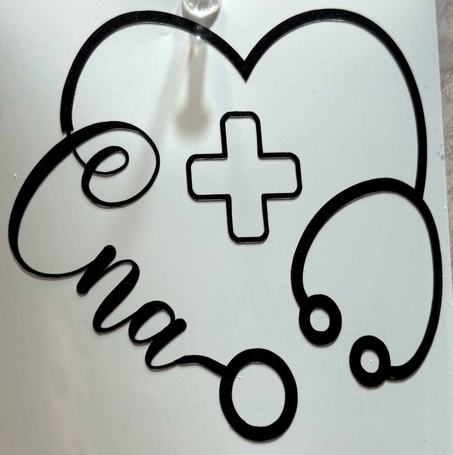 CNA Heart Stethoscope Vinyl Decal – 4x4 Inch Certified Nursing Assistant Appreciation Sticker