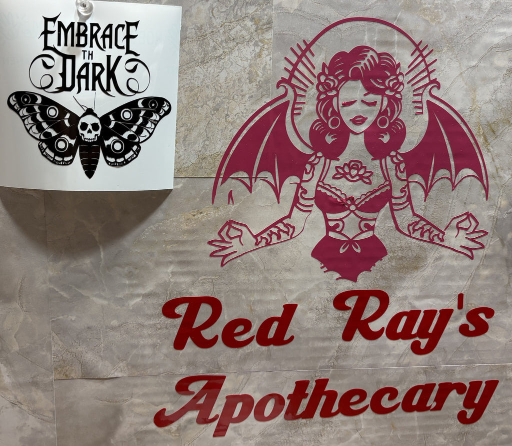 Embrace the Dark Moth Vinyl Decal – 4x4 Inch Gothic Lunar Sticker
