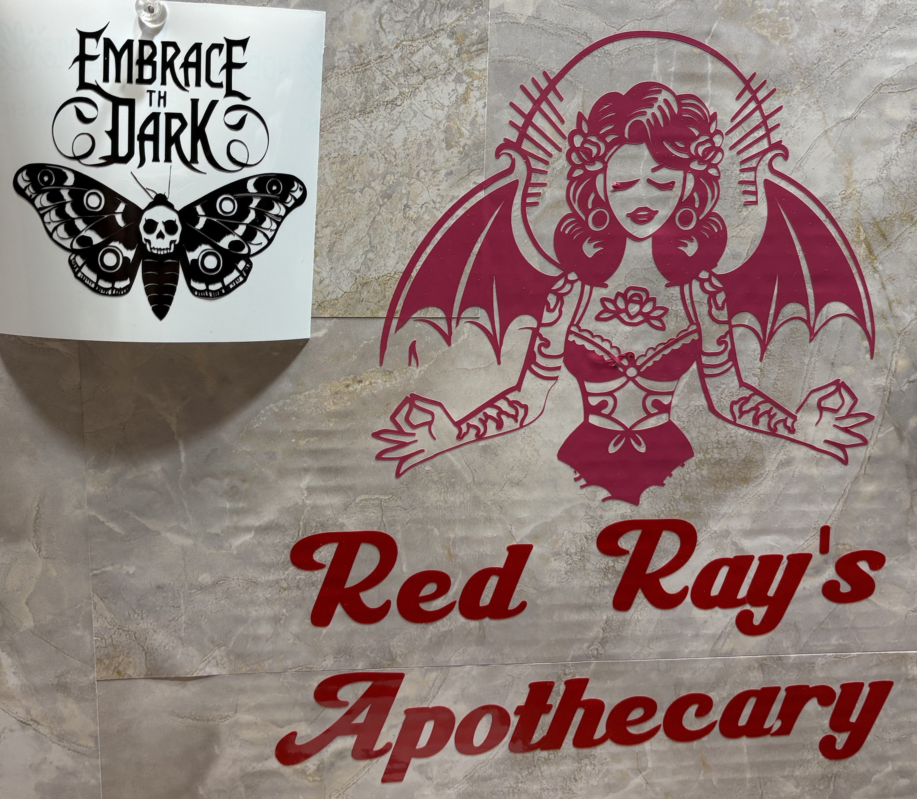 Embrace the Dark Moth Vinyl Decal – 4x4 Inch Gothic Lunar Sticker