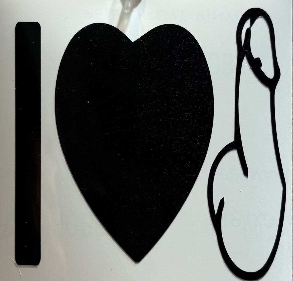 “I Love Penis” Vinyl Decal – 4x4 Inch Funny Adult Humor Sticker