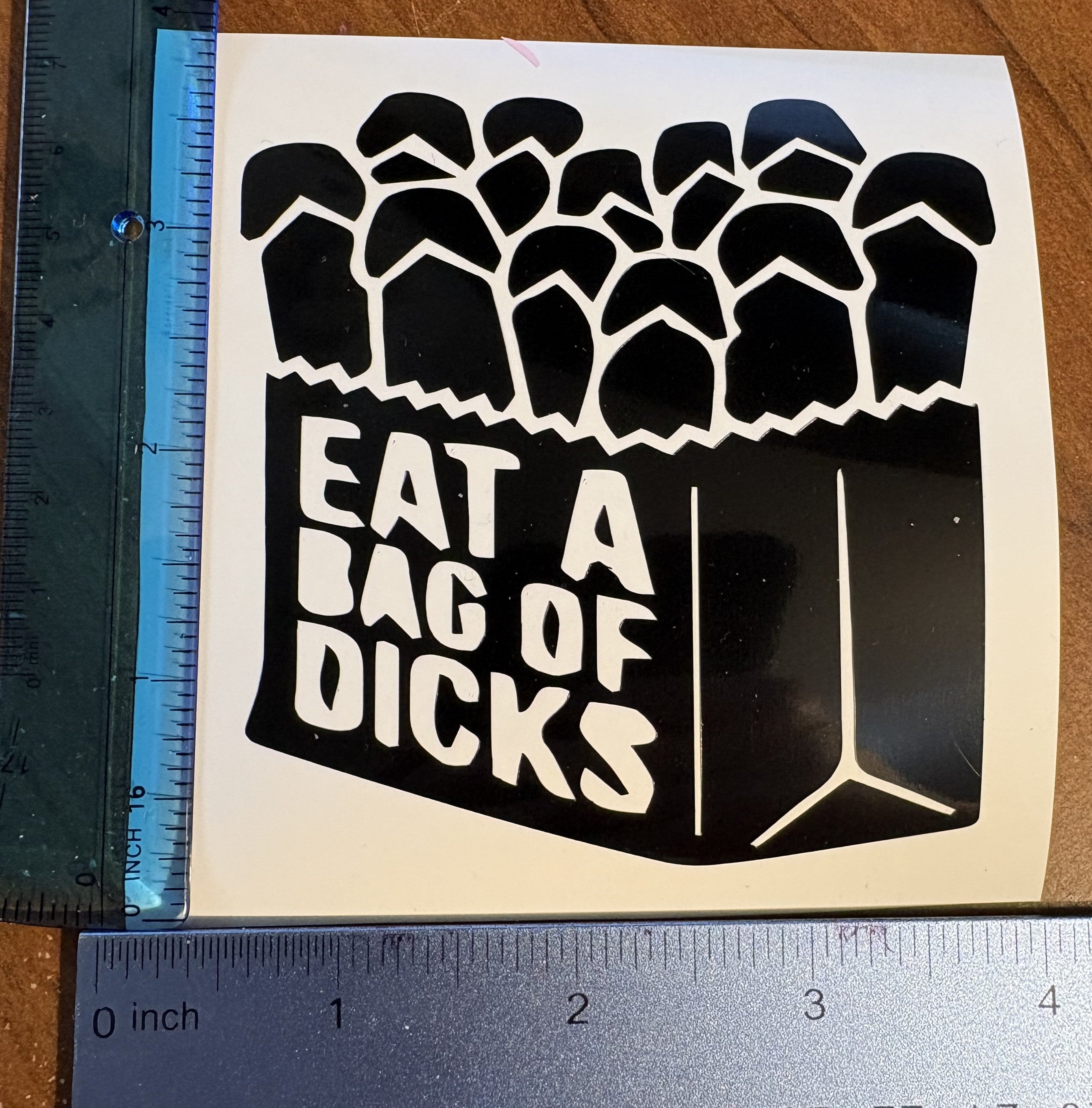 Eat a Bag of Dicks Funny Vinyl Decal