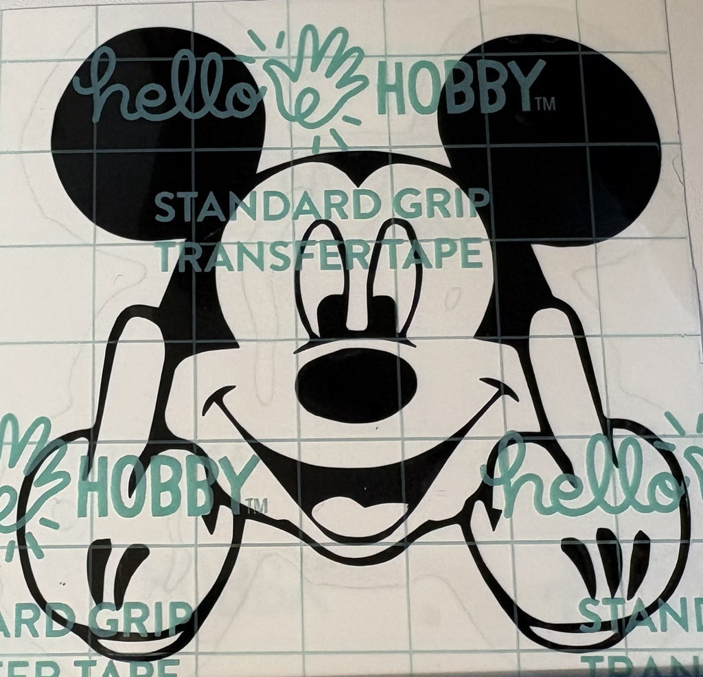 Mickey Mouse Giving Double Birds – 4x4 Inch Funny Vinyl Decal