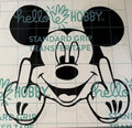 Mickey Mouse Giving Double Birds – 4x4 Inch Funny Vinyl Decal