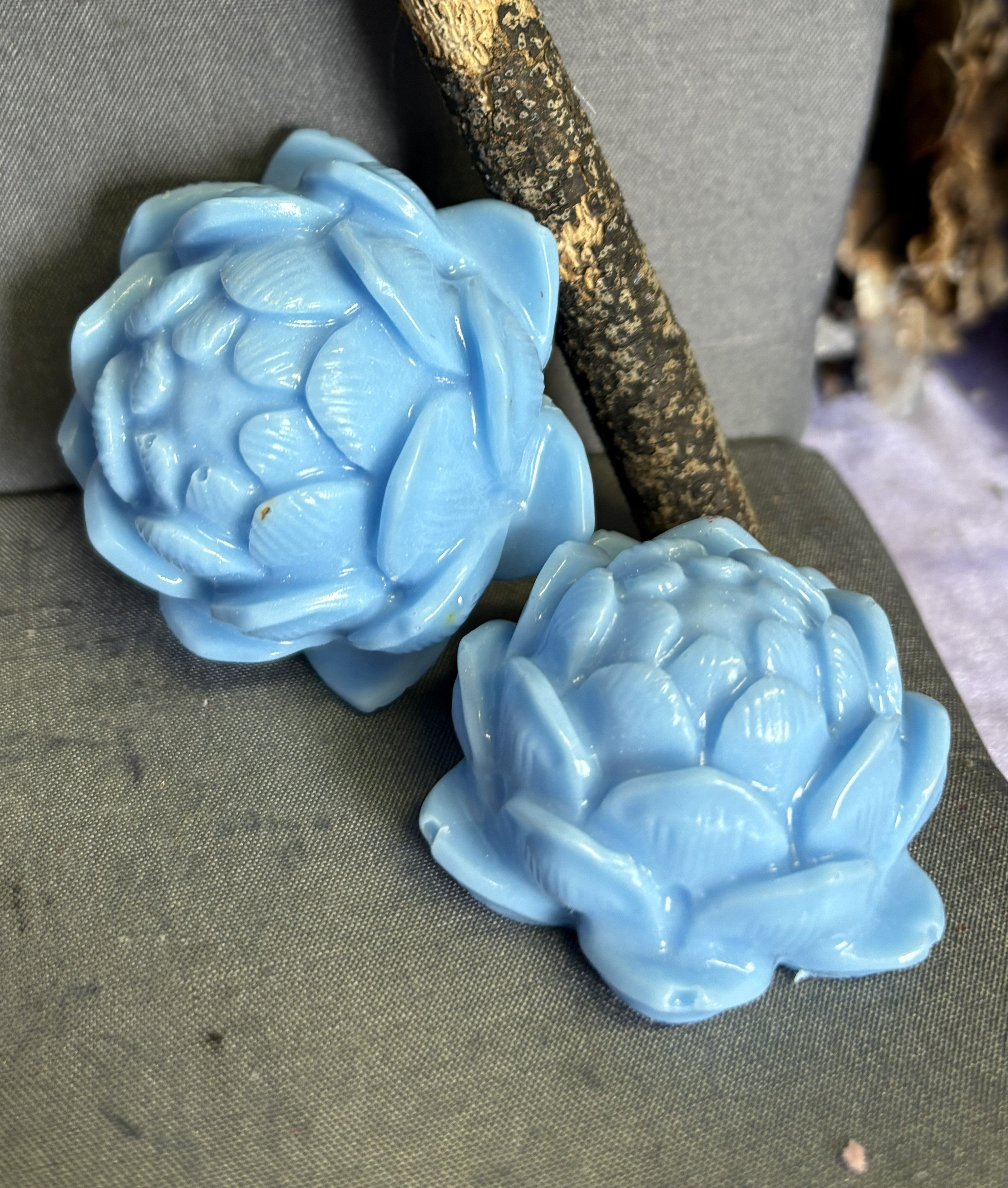 Lotus Blossom Soap Set (2 Pack) – Handmade Floral Decorative Soap Bars