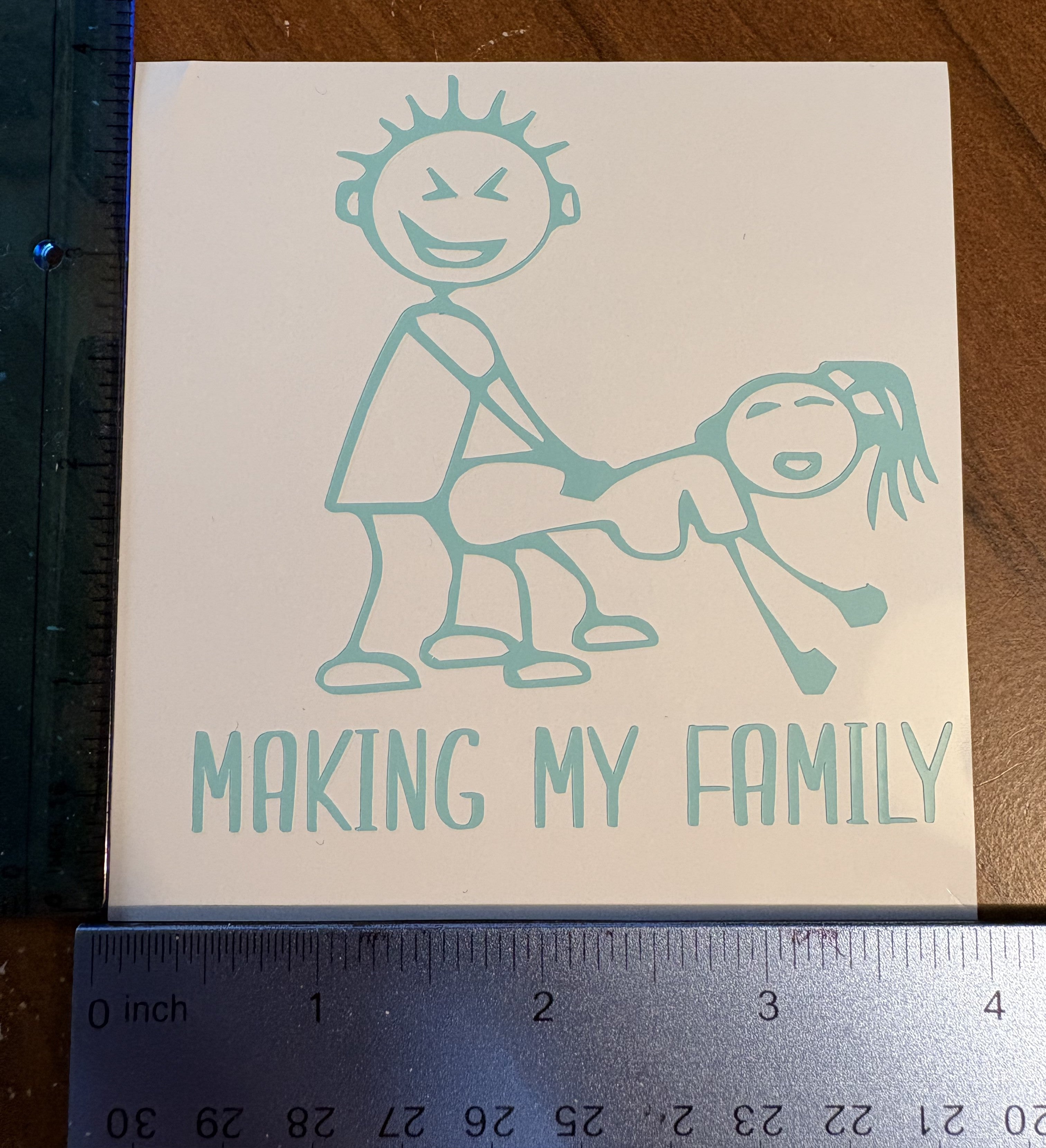 Making My Family Stick Figure Vinyl Decal