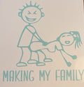 Making My Family Stick Figure Vinyl Decal