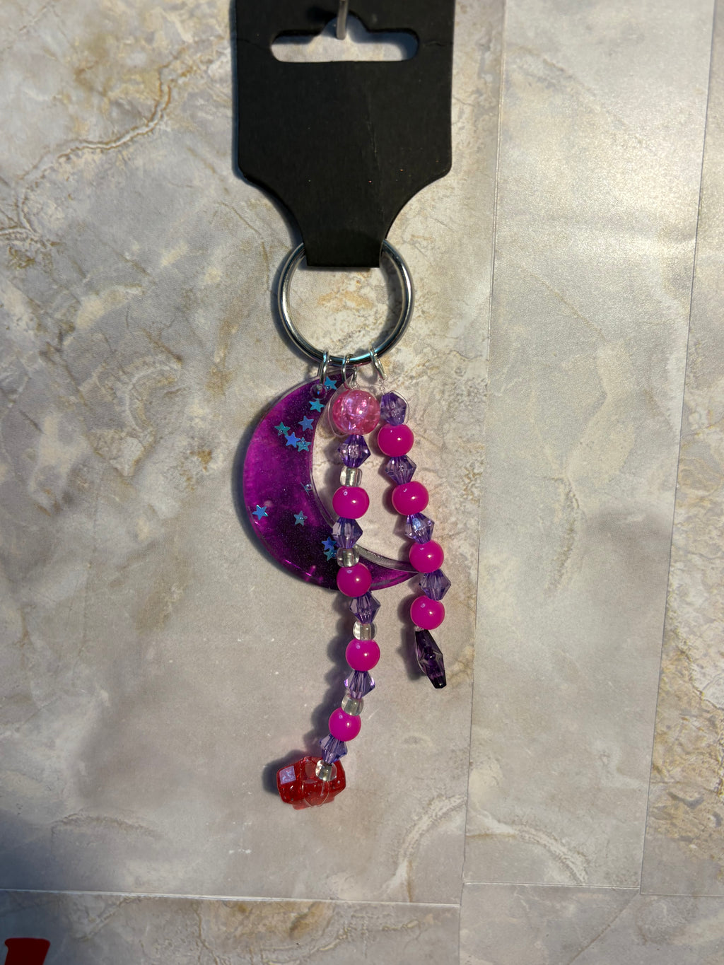 Birthstone Zodiac Keychain – Horoscope Gemstone Charm Accessory