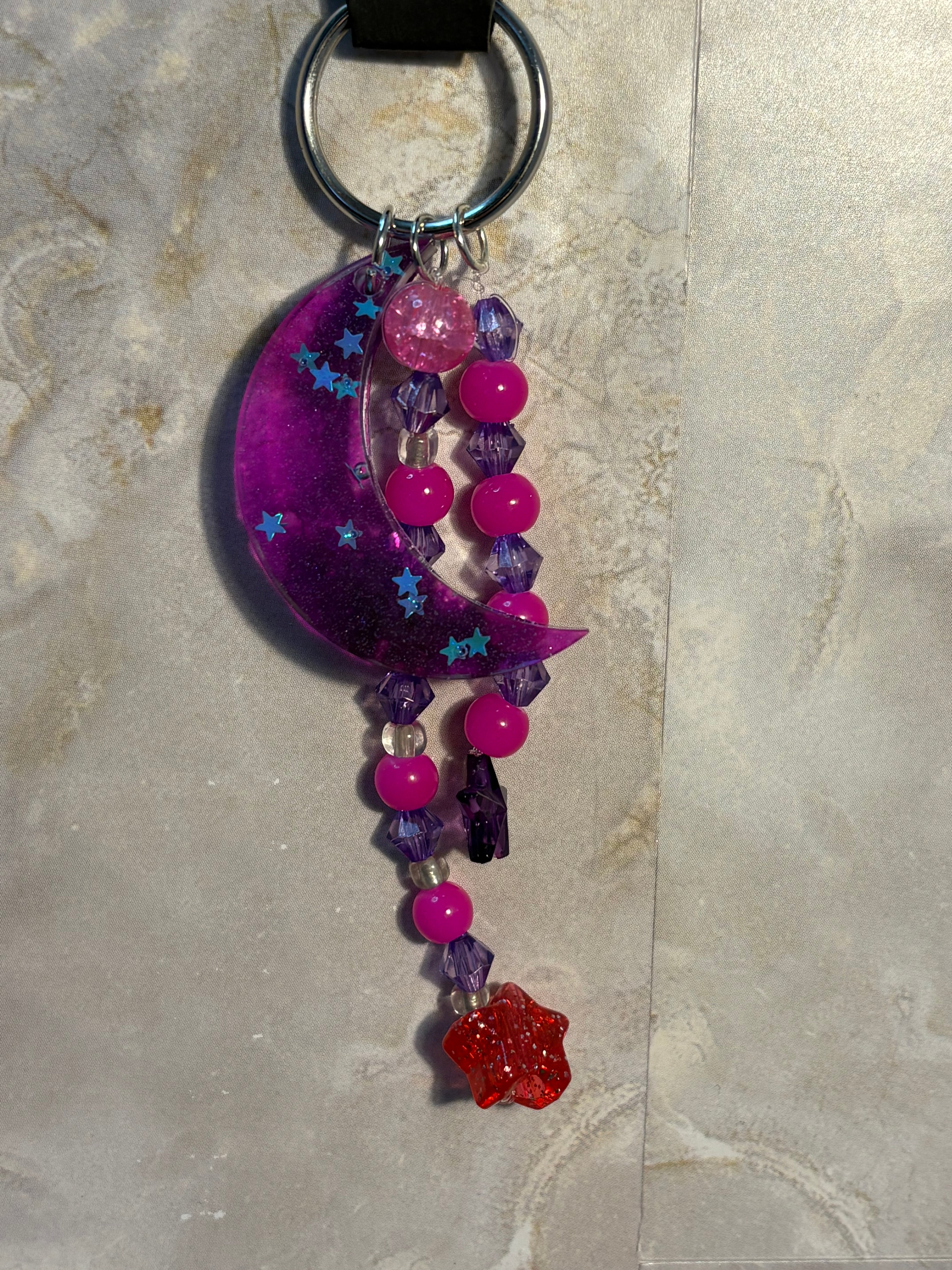 Birthstone Zodiac Keychain – Horoscope Gemstone Charm Accessory