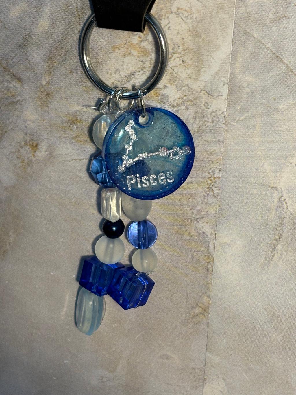 Birthstone Zodiac Keychain – Horoscope Gemstone Charm Accessory