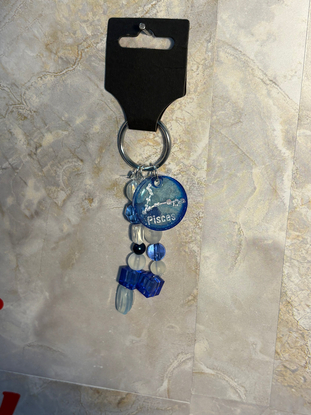 Birthstone Zodiac Keychain – Horoscope Gemstone Charm Accessory