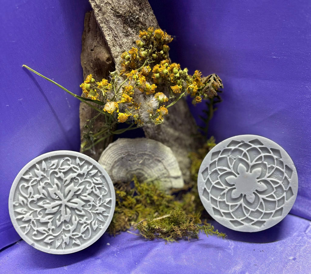 Blooming Garden Soap Bars – Handmade Round Floral Decorative Soaps Set of 4