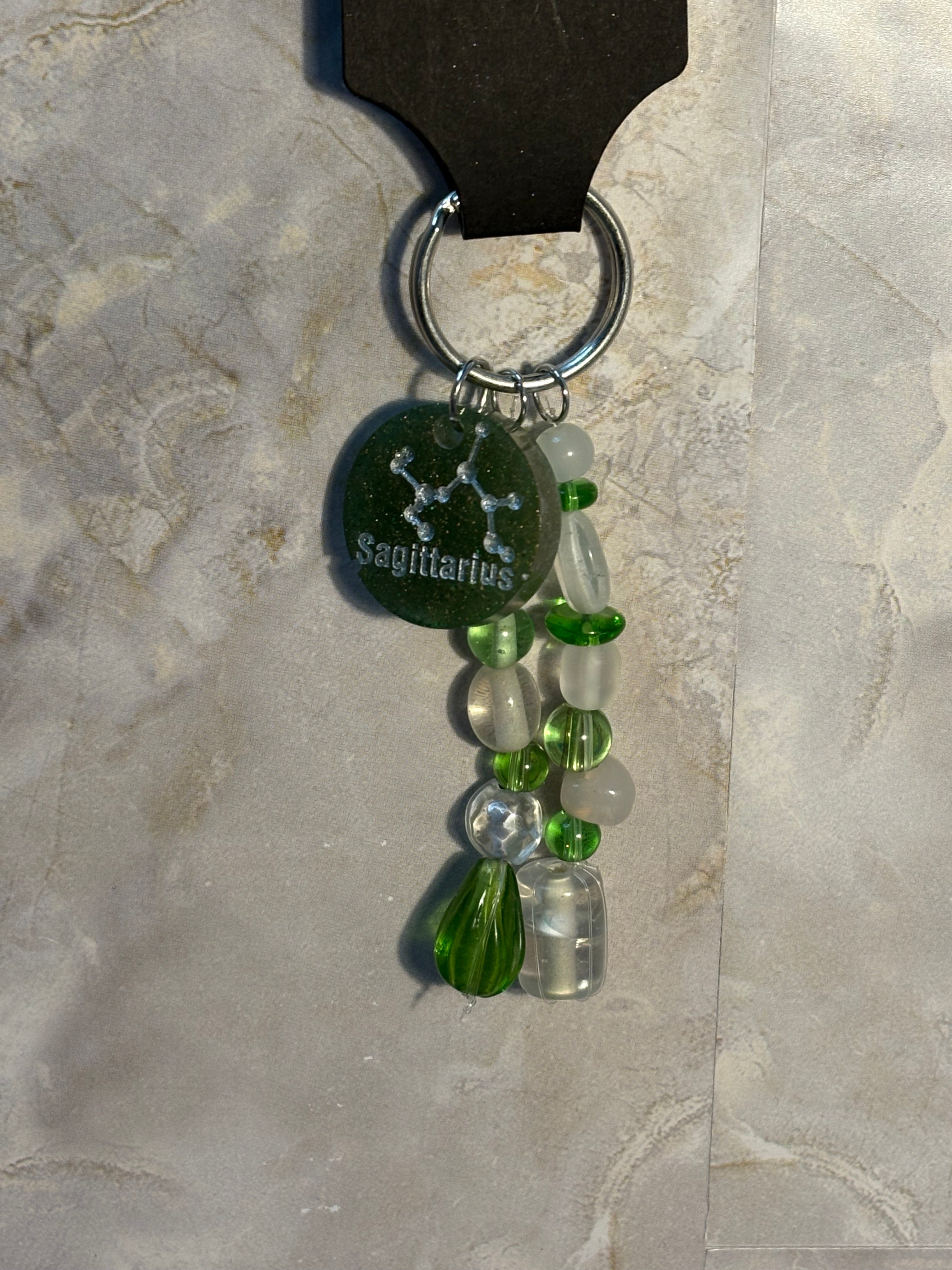 Birthstone Zodiac Keychain – Horoscope Gemstone Charm Accessory