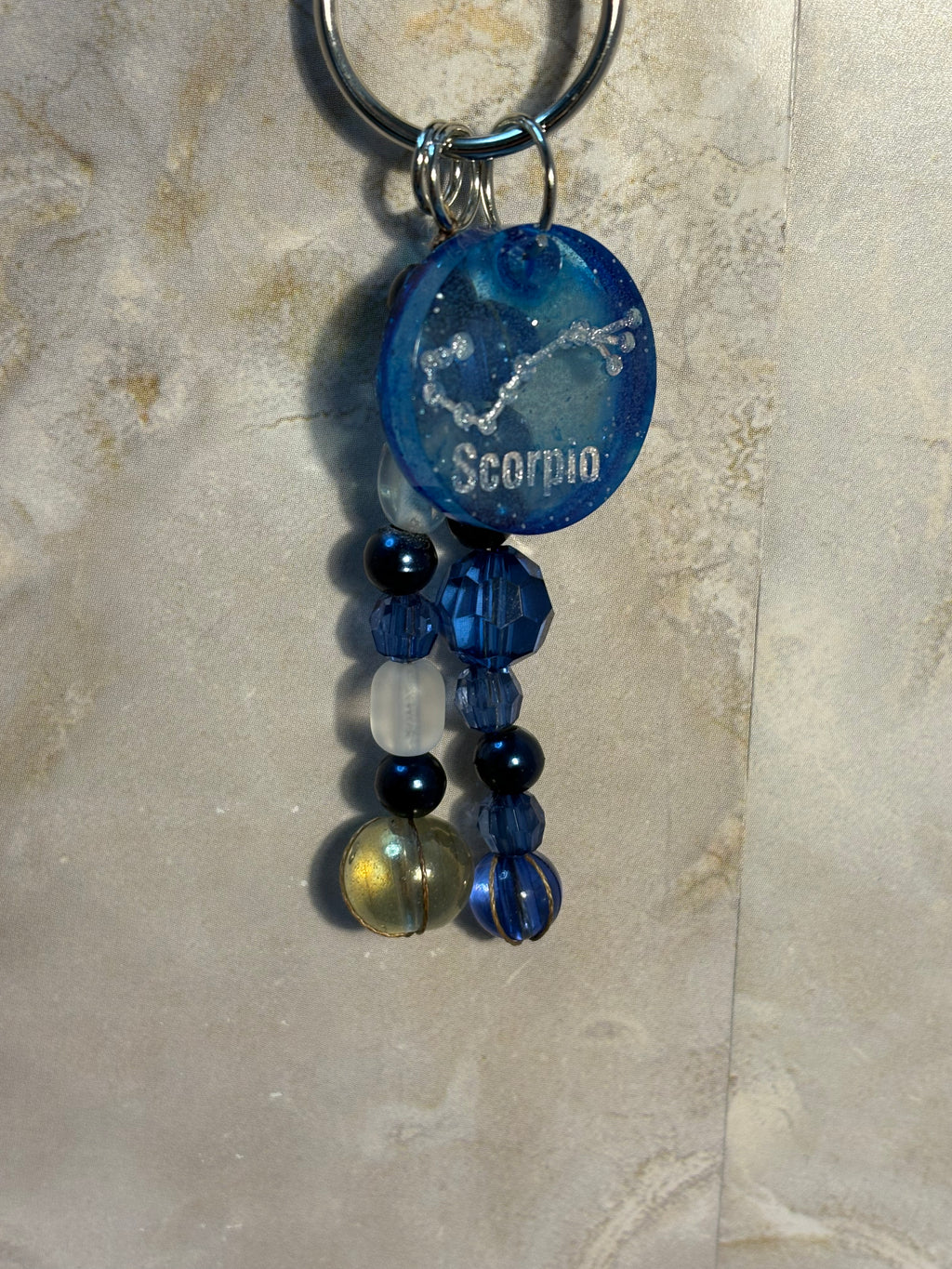 Birthstone Zodiac Keychain – Horoscope Gemstone Charm Accessory