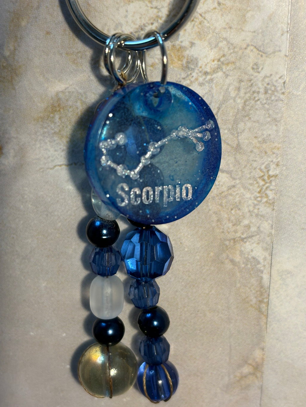Birthstone Zodiac Keychain – Horoscope Gemstone Charm Accessory