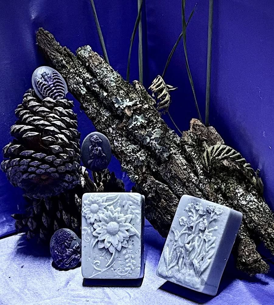 Floral Garden Soap Set – 4 Handmade Square Botanical Soap Bars