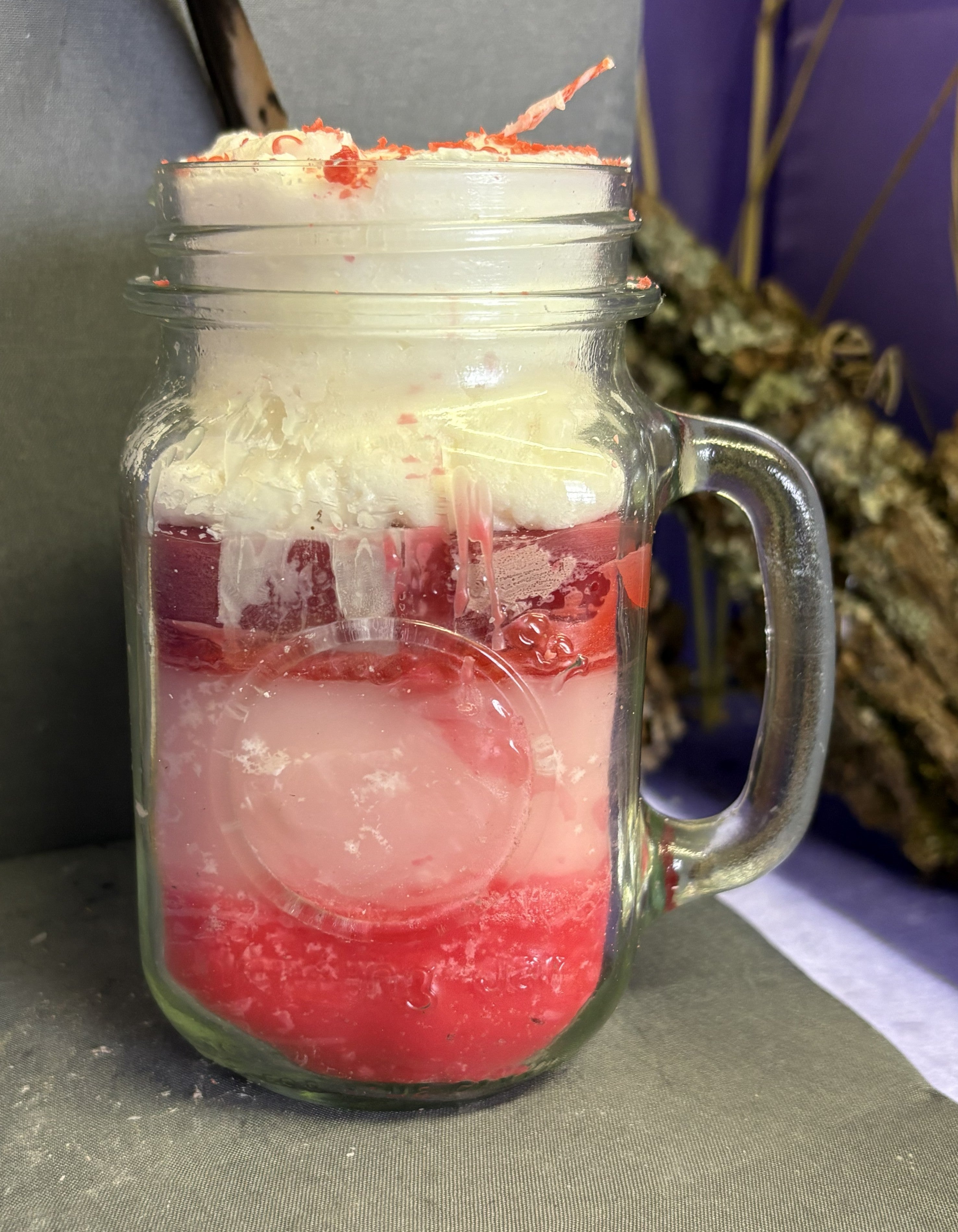 Sweet Strawberry Shake Mason Jar Candle