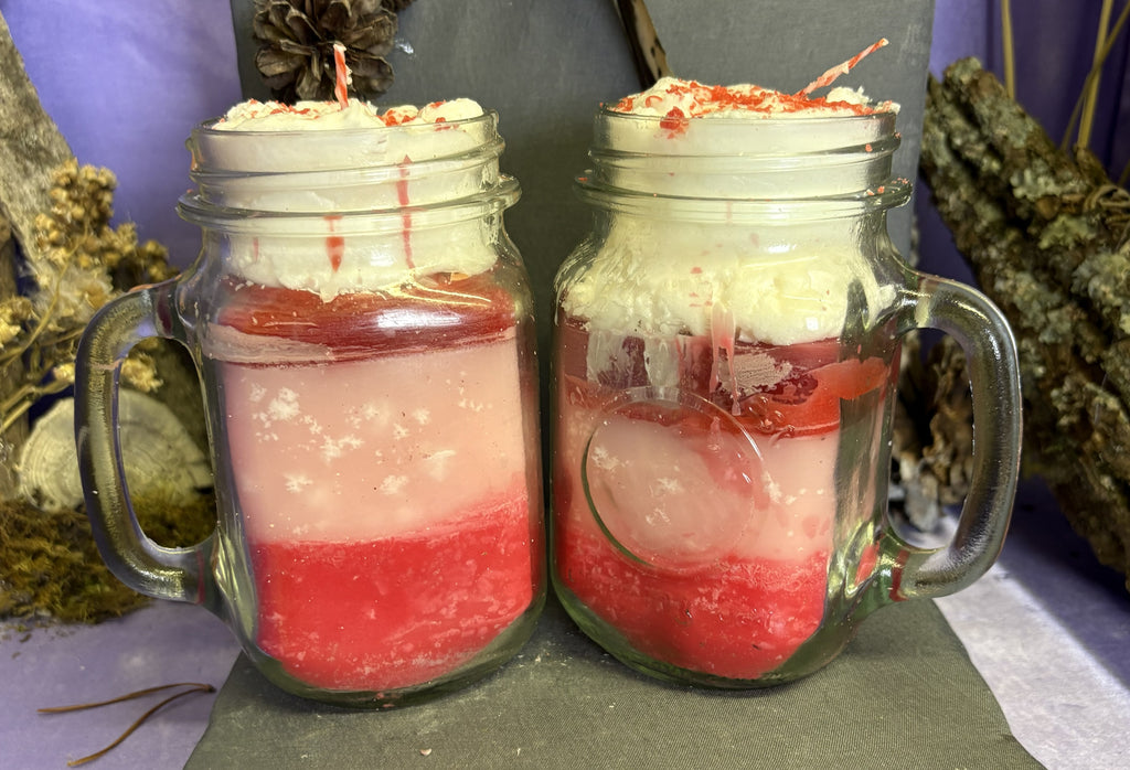 Sweet Strawberry Shake Mason Jar Candle