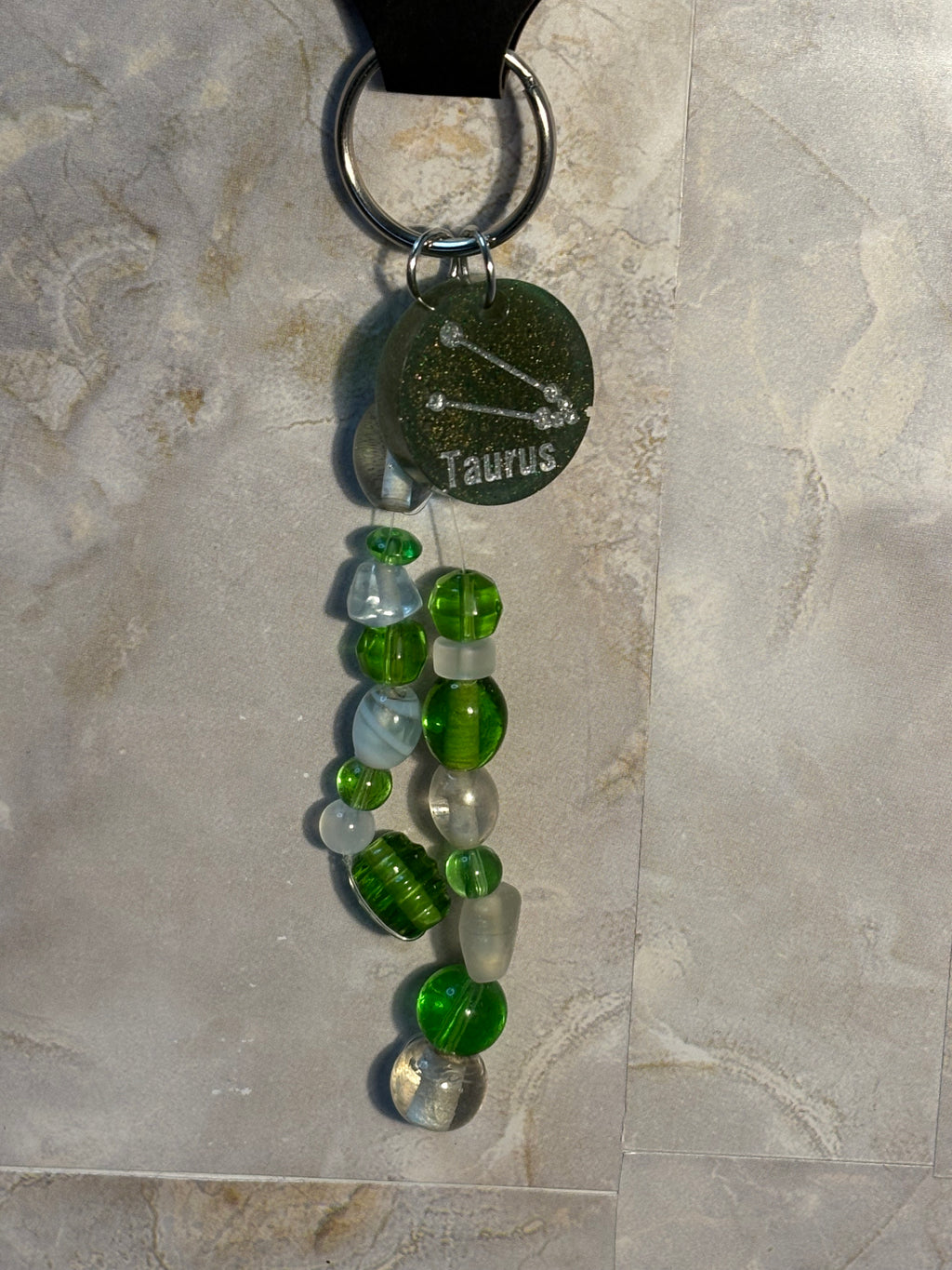 Birthstone Zodiac Keychain – Horoscope Gemstone Charm Accessory