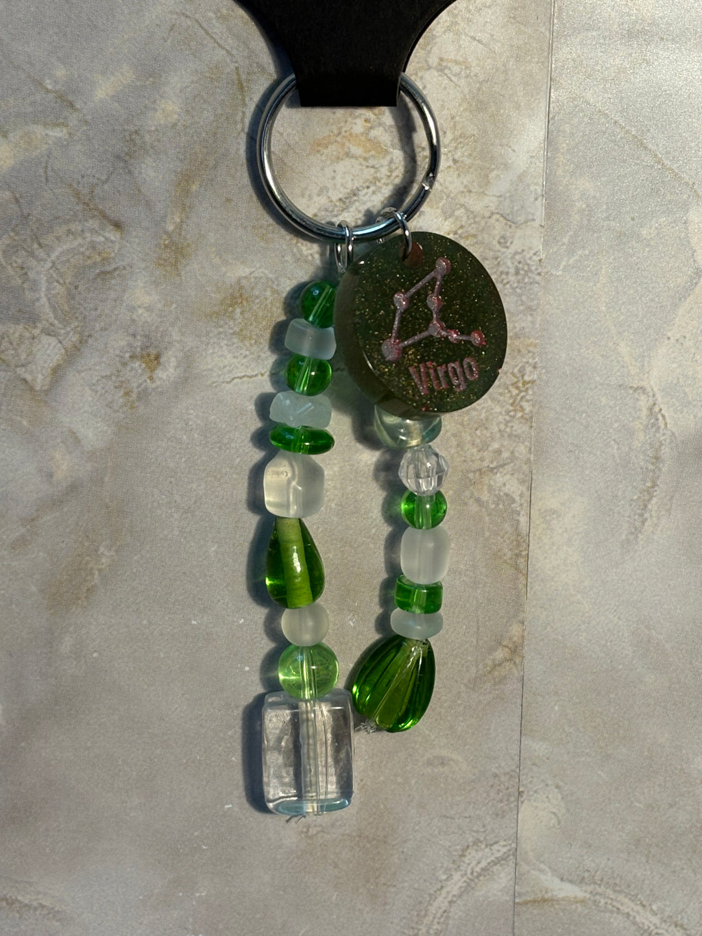 Birthstone Zodiac Keychain – Horoscope Gemstone Charm Accessory